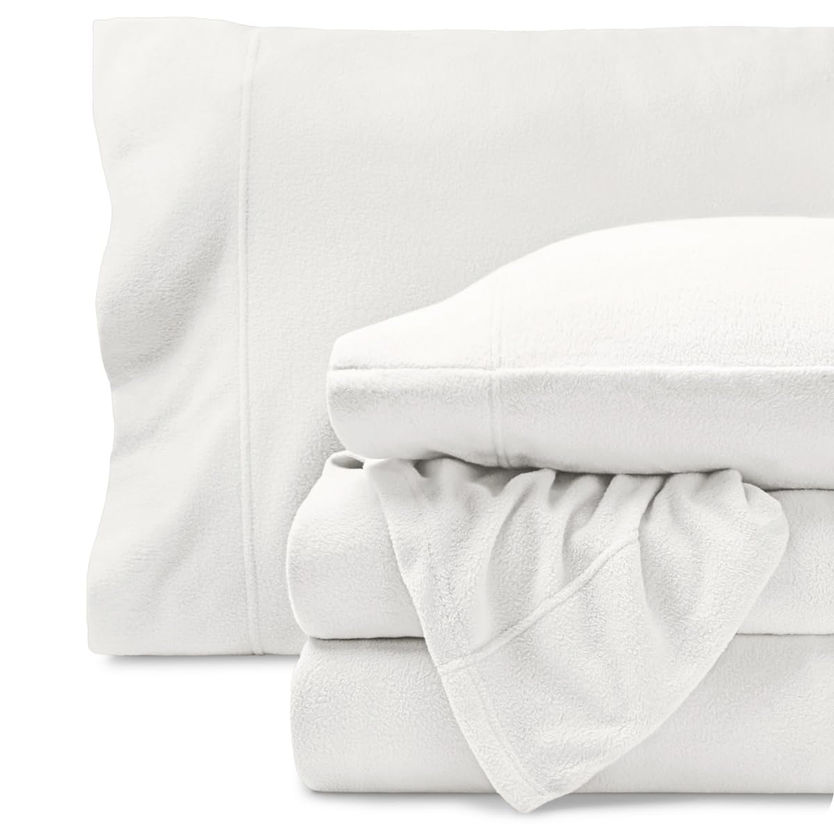 Bare Home Super Soft Fleece Sheet Set (Full, Red)