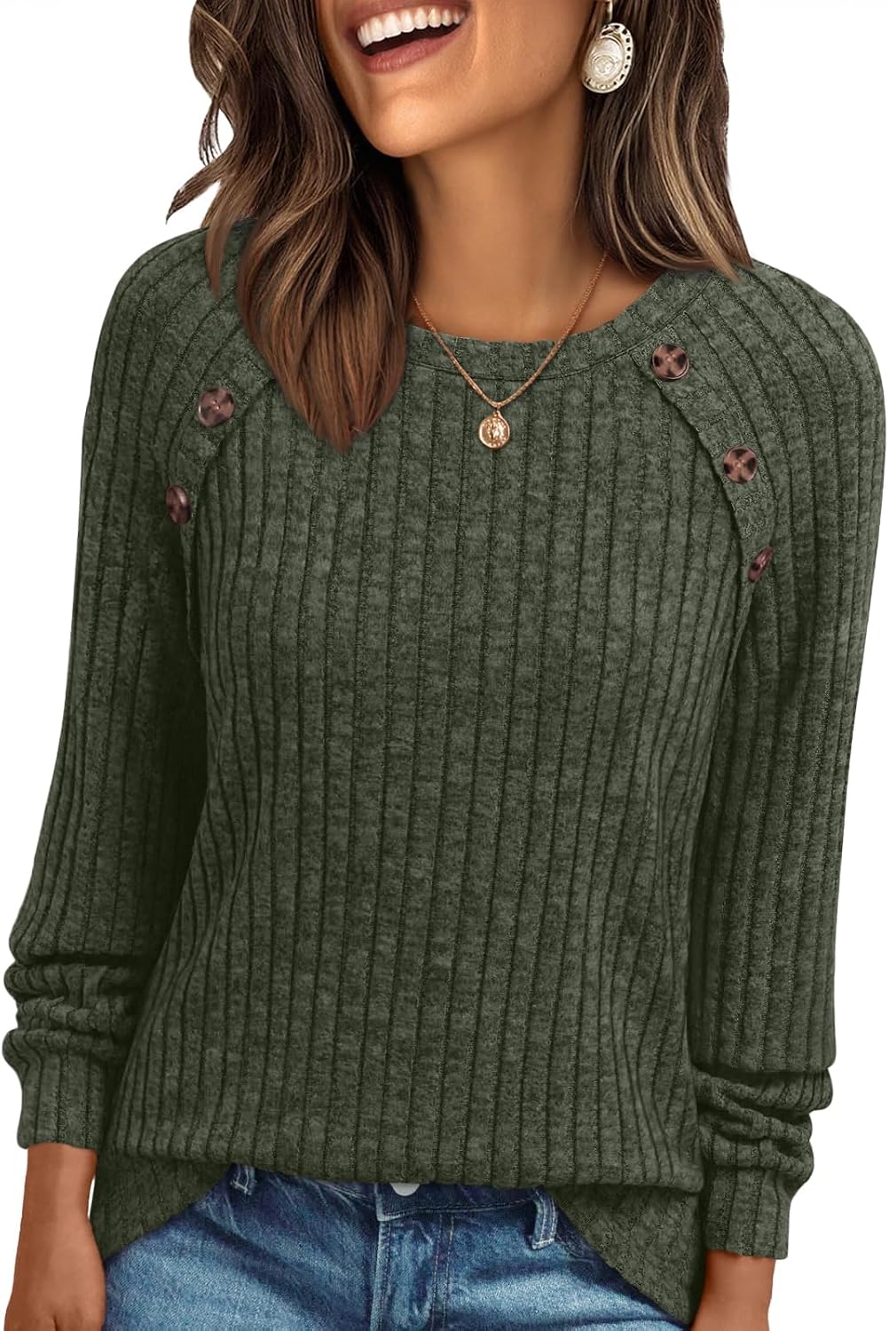 AUTOMET Womens Long Sleeve Shirts Fall Sweaters Business Casual Tops Blouse