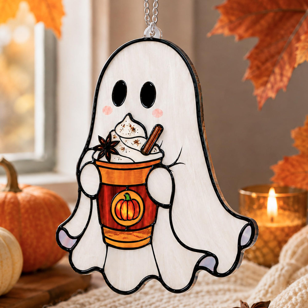 Boo Basket Stuffers for Women, Ghost Pumpkin Ornament