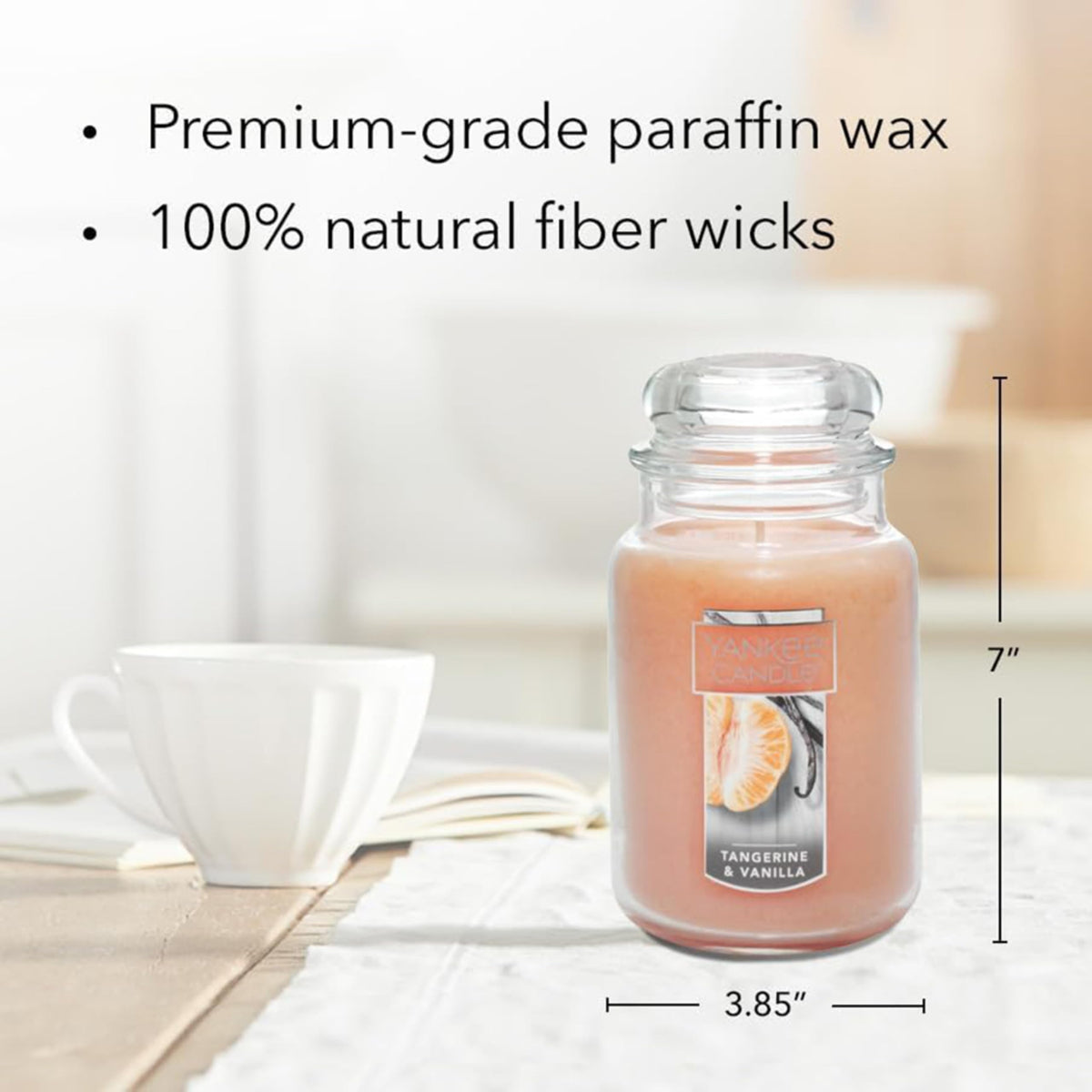 Yankee Candle Large Jar Scented Candle with up to 150 Hour Burn Time, Premium Plant Wax Blend for Cleaner Consistent Burn and Room Filling Fragrance, 22 oz, Pink Sands