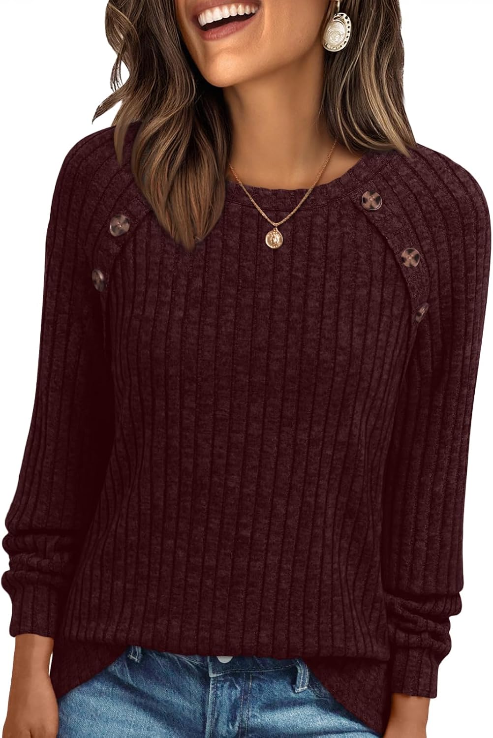 AUTOMET Womens Long Sleeve Shirts Fall Sweaters Business Casual Tops Blouse