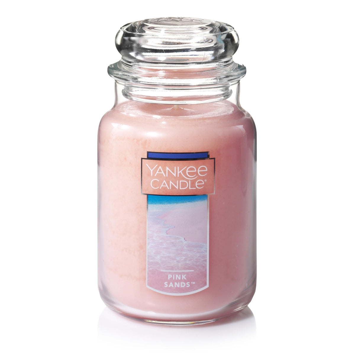 Yankee Candle Large Jar Scented Candle with up to 150 Hour Burn Time, Premium Plant Wax Blend for Cleaner Consistent Burn and Room Filling Fragrance, 22 oz, Pink Sands