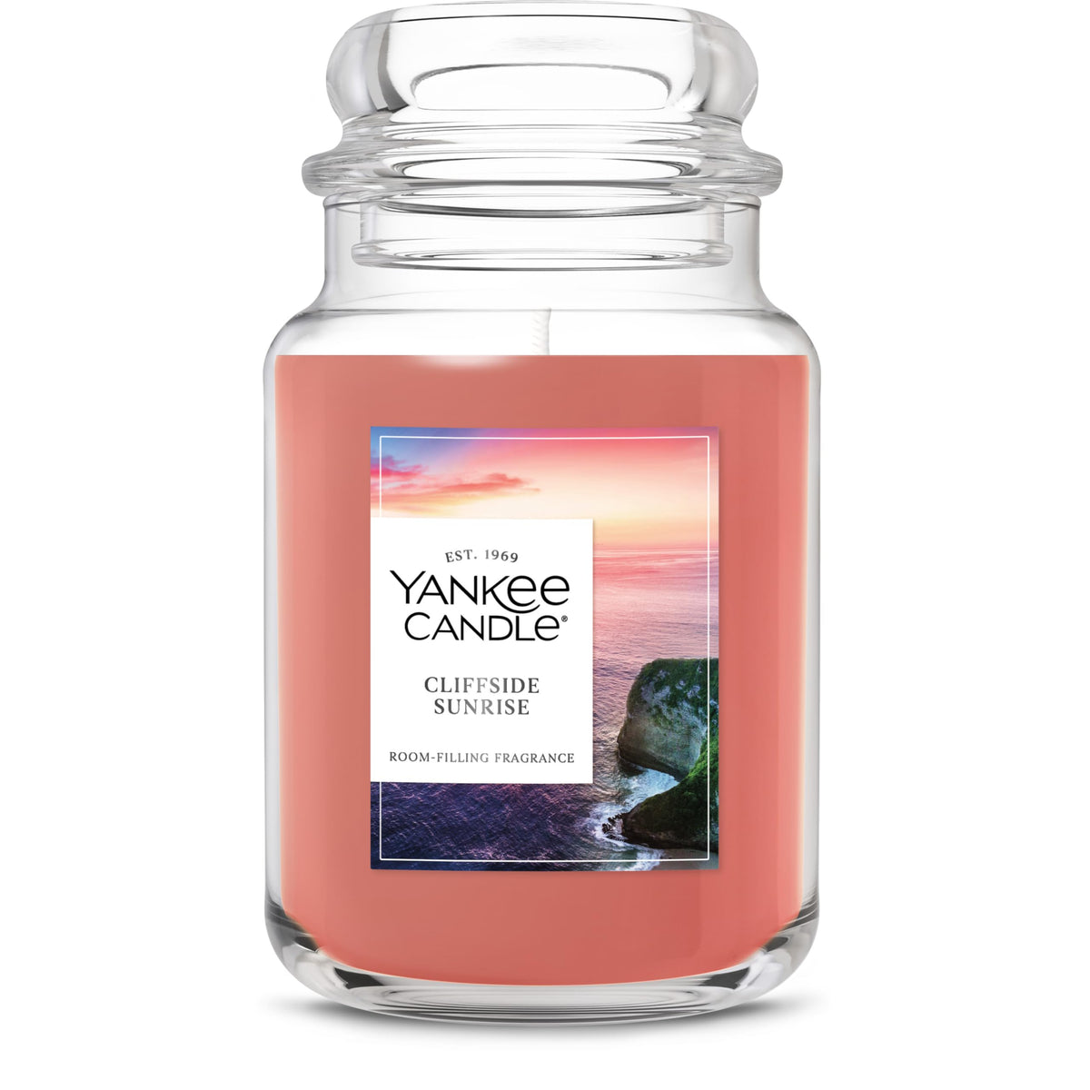 Yankee Candle Large Jar Scented Candle with up to 150 Hour Burn Time, Premium Plant Wax Blend for Cleaner Consistent Burn and Room Filling Fragrance, 22 oz, Pink Sands