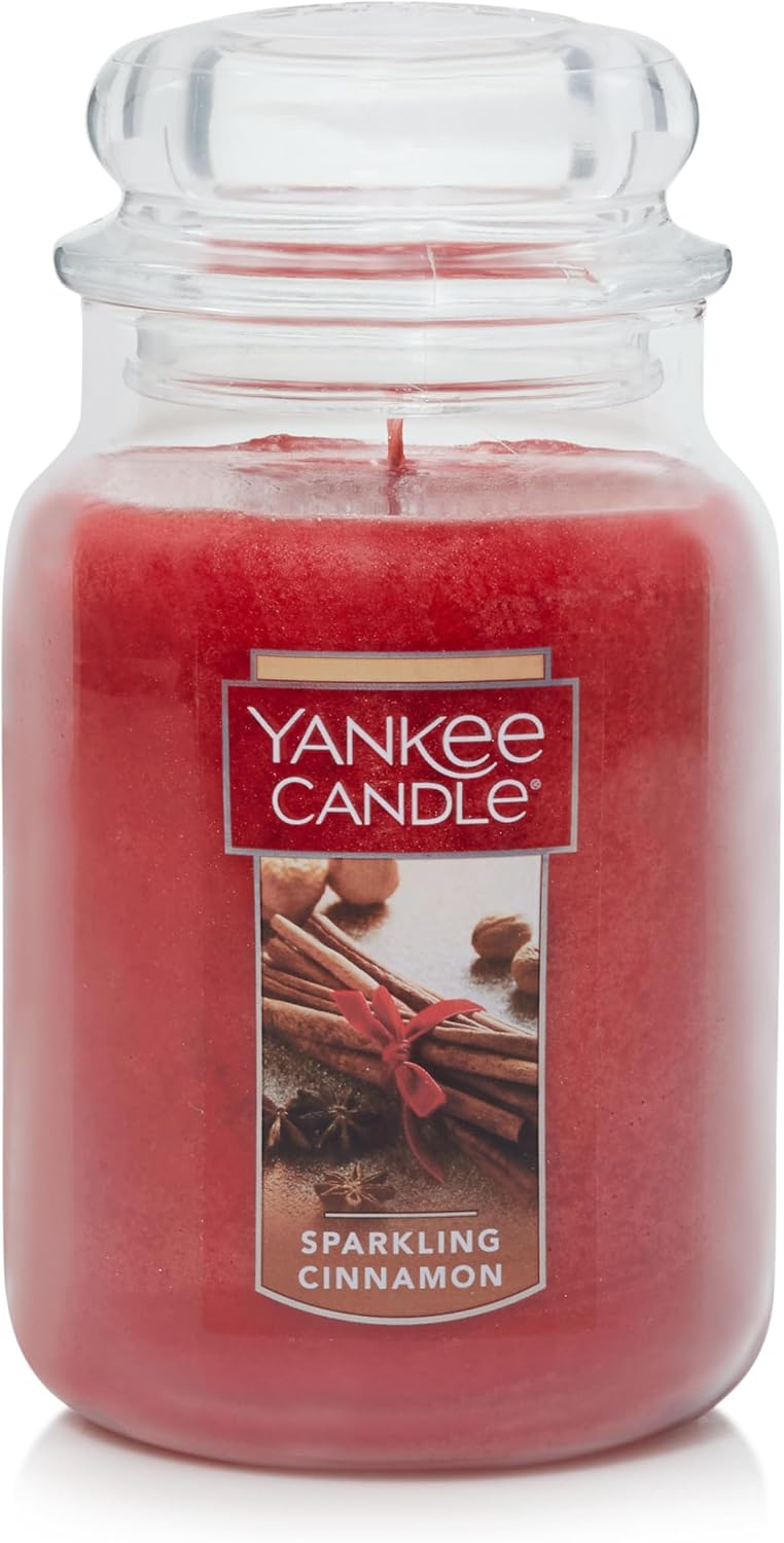 Yankee Candle Large Jar Scented Candle with up to 150 Hour Burn Time, Premium Plant Wax Blend for Cleaner Consistent Burn and Room Filling Fragrance, 22 oz, Christmas Cookie