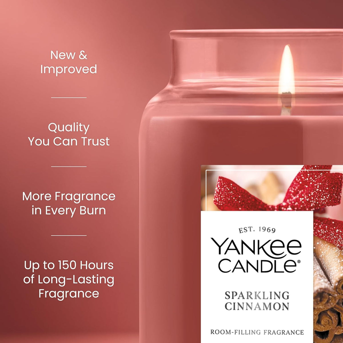 Yankee Candle Large Jar Scented Candle with up to 150 Hour Burn Time, Premium Plant Wax Blend for Cleaner Consistent Burn and Room Filling Fragrance, 22 oz, Christmas Cookie
