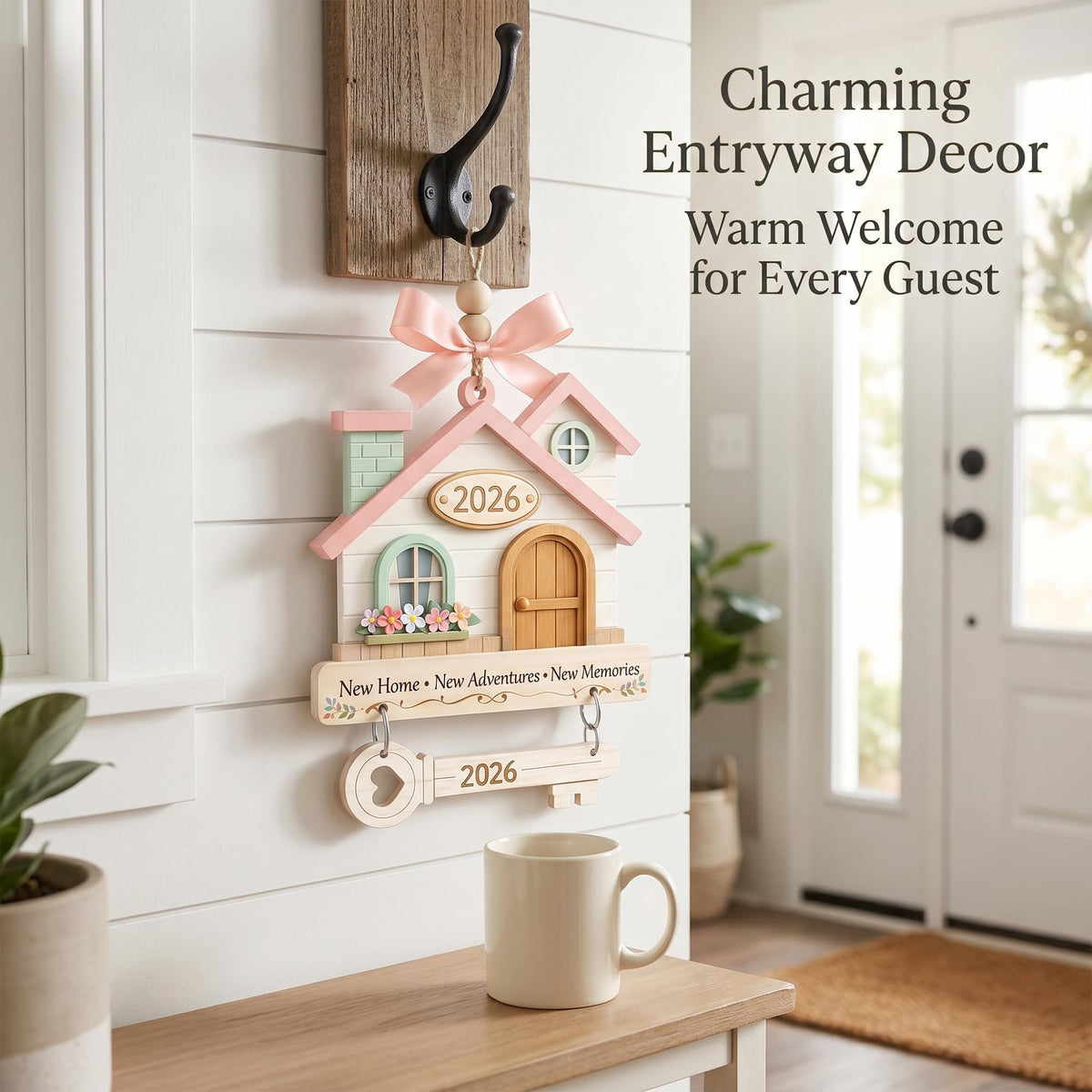 New Home Ornament 2026, New Home Gifts, Housewarming Presents, New House Gift, Welcome Home Gift, First Home Gifts, Home Sweet Home Decor, 4x4 inch (ONM Newhome Eco)