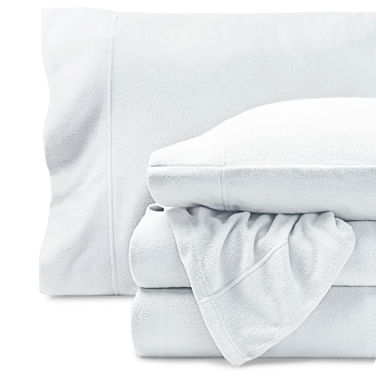 Bare Home Super Soft Fleece Sheet Set (Full, Red)
