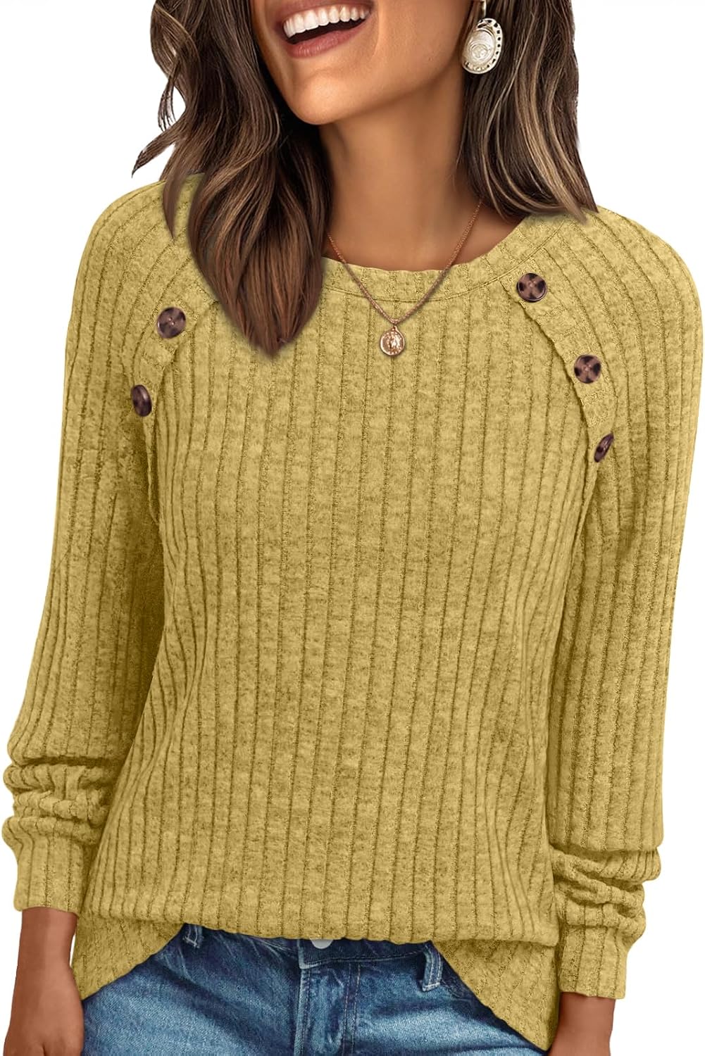 AUTOMET Womens Long Sleeve Shirts Fall Sweaters Business Casual Tops Blouse