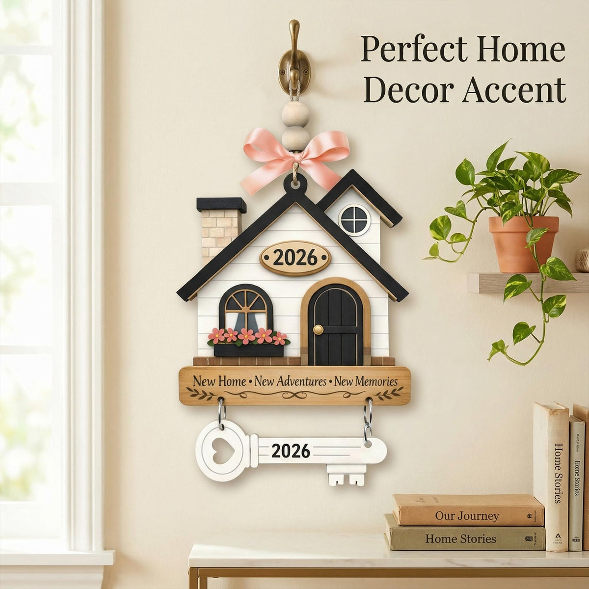 New Home Ornament 2026, New Home Gifts, Housewarming Presents, New House Gift, Welcome Home Gift, First Home Gifts, Home Sweet Home Decor, 4x4 inch (ONM Newhome Eco)