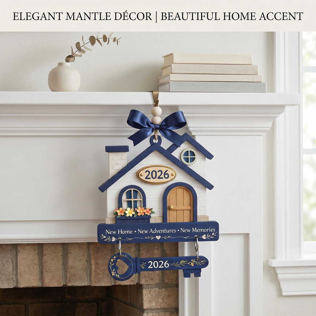 New Home Ornament 2026, New Home Gifts, Housewarming Presents, New House Gift, Welcome Home Gift, First Home Gifts, Home Sweet Home Decor, 4x4 inch (ONM Newhome Eco)