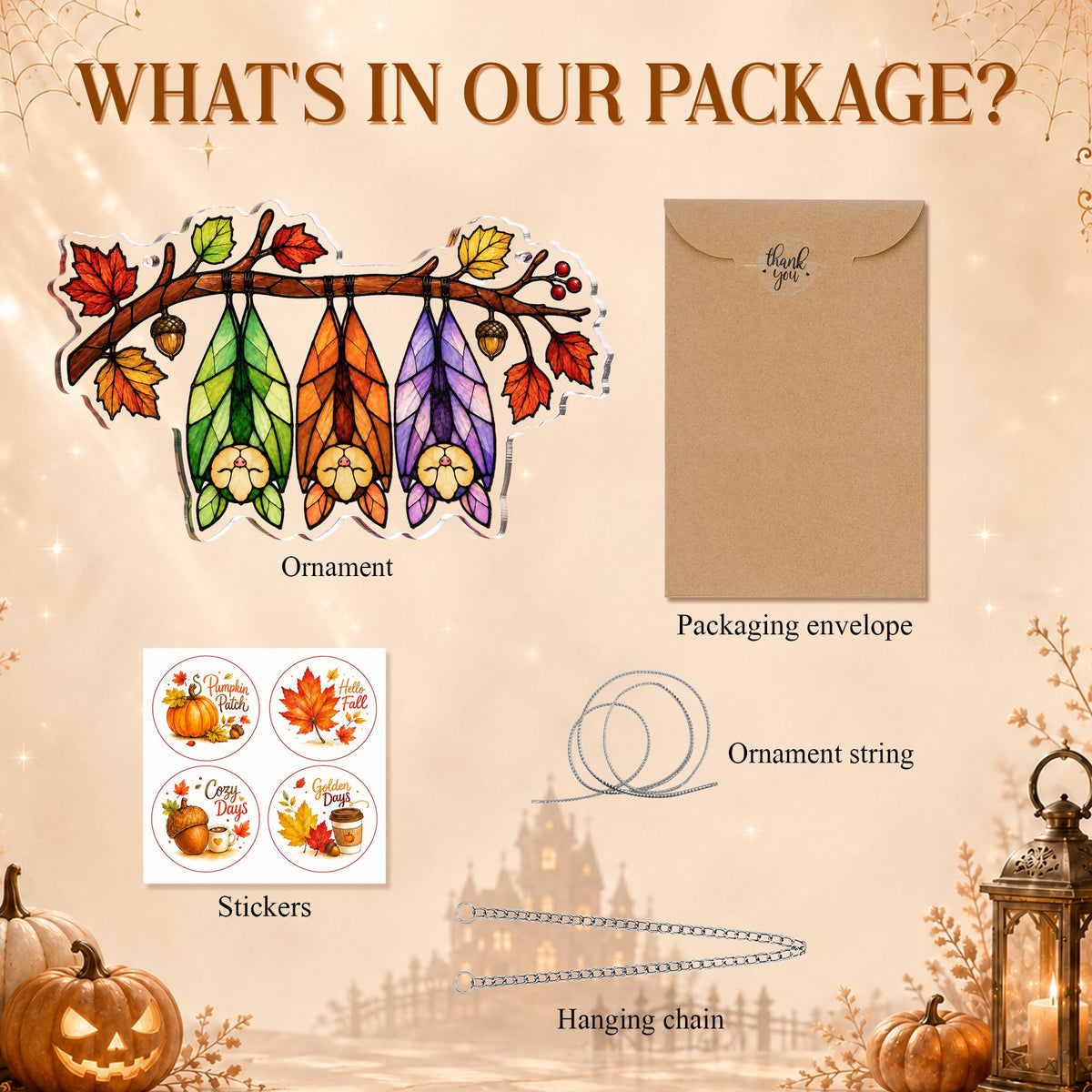 Boo Basket Stuffers for Women, Ghost Pumpkin Ornament