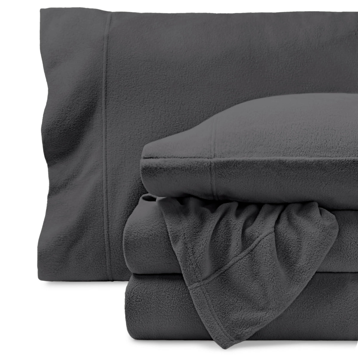 Bare Home Super Soft Fleece Sheet Set (Full, Red)