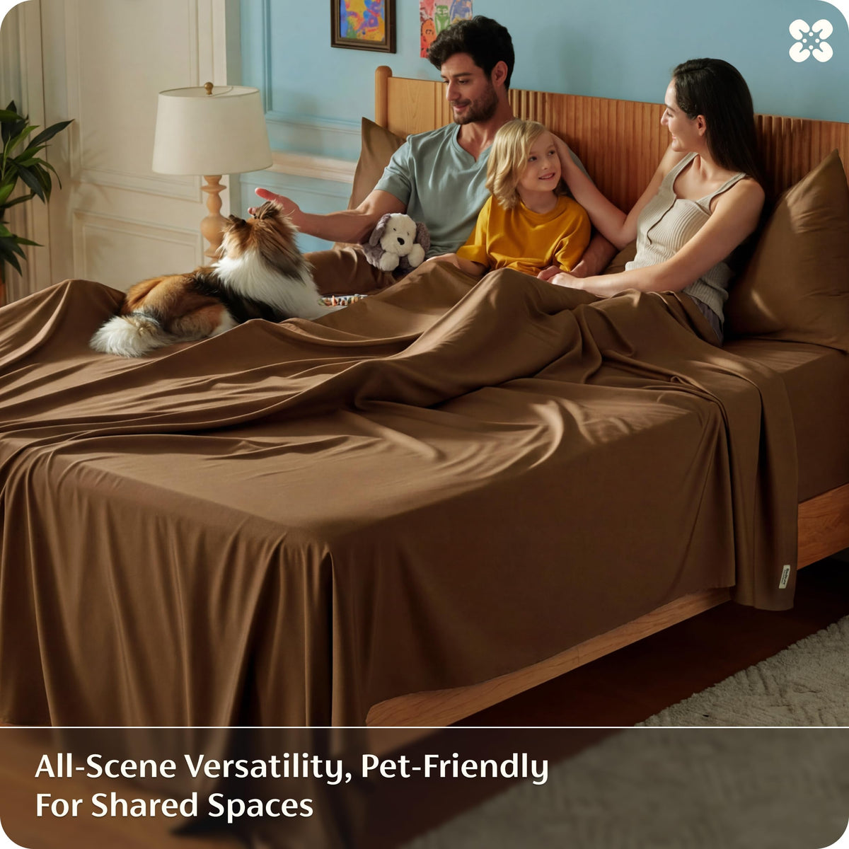 Bedsure Sheet Queen Size - 4 Piece 100% Bamboo Rayon Sheet Set Dark Grey
