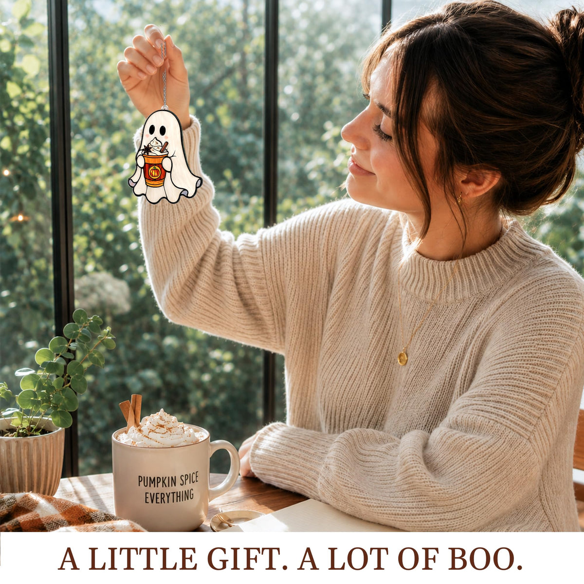Boo Basket Stuffers for Women, Ghost Pumpkin Ornament
