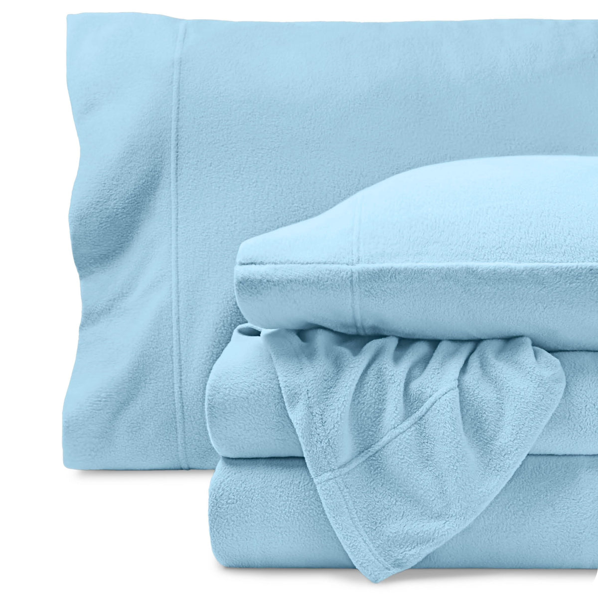 Bare Home Super Soft Fleece Sheet Set (Full, Red)
