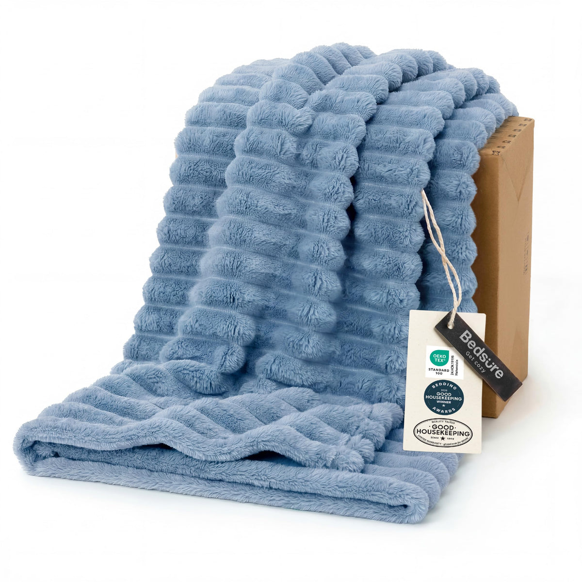 Bedsure Throw Blankets Room Decor - Women Birthday Gift, Soft Fluffy Fleece Cozy Fuzzy Plush Warm White Blanket for Couch Sofa Bed, Bedroom Livingroom Decor, Gifts for Friends, 50x60