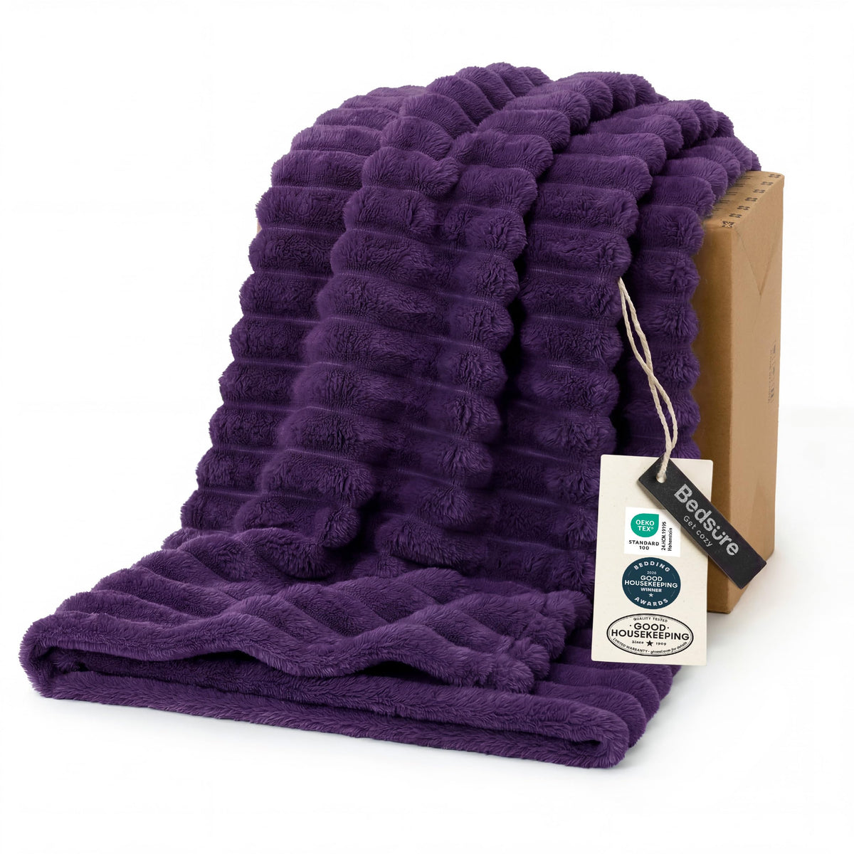 Bedsure Throw Blankets Room Decor - Women Birthday Gift, Soft Fluffy Fleece Cozy Fuzzy Plush Warm White Blanket for Couch Sofa Bed, Bedroom Livingroom Decor, Gifts for Friends, 50x60