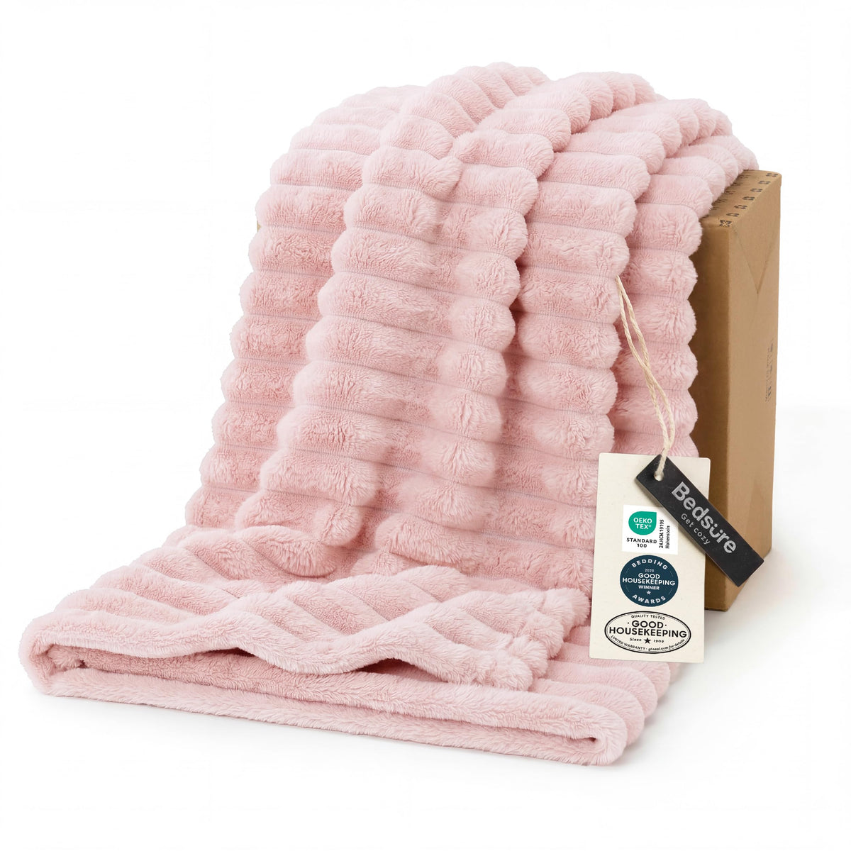 Bedsure Throw Blankets Room Decor - Women Birthday Gift, Soft Fluffy Fleece Cozy Fuzzy Plush Warm White Blanket for Couch Sofa Bed, Bedroom Livingroom Decor, Gifts for Friends, 50x60