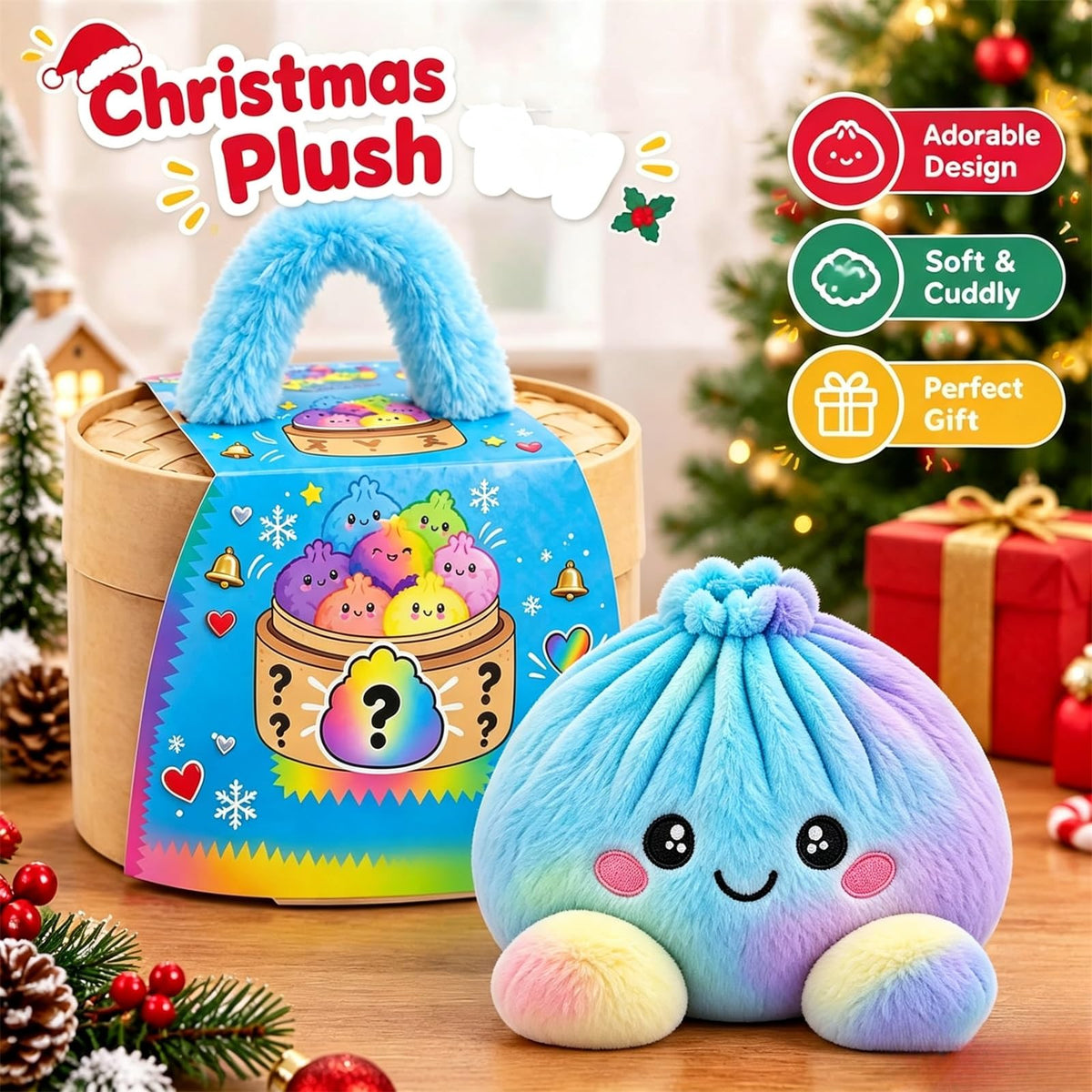 Dumpling Pillow Squishy Jumbo Plush Dumplings Cute