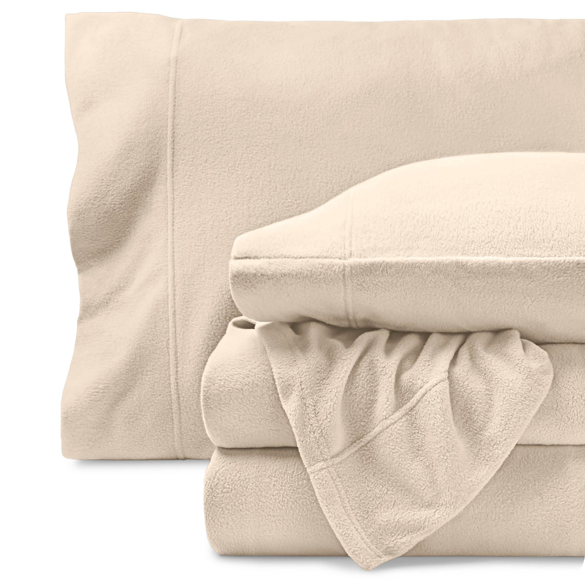 Bare Home Super Soft Fleece Sheet Set (Full, Red)