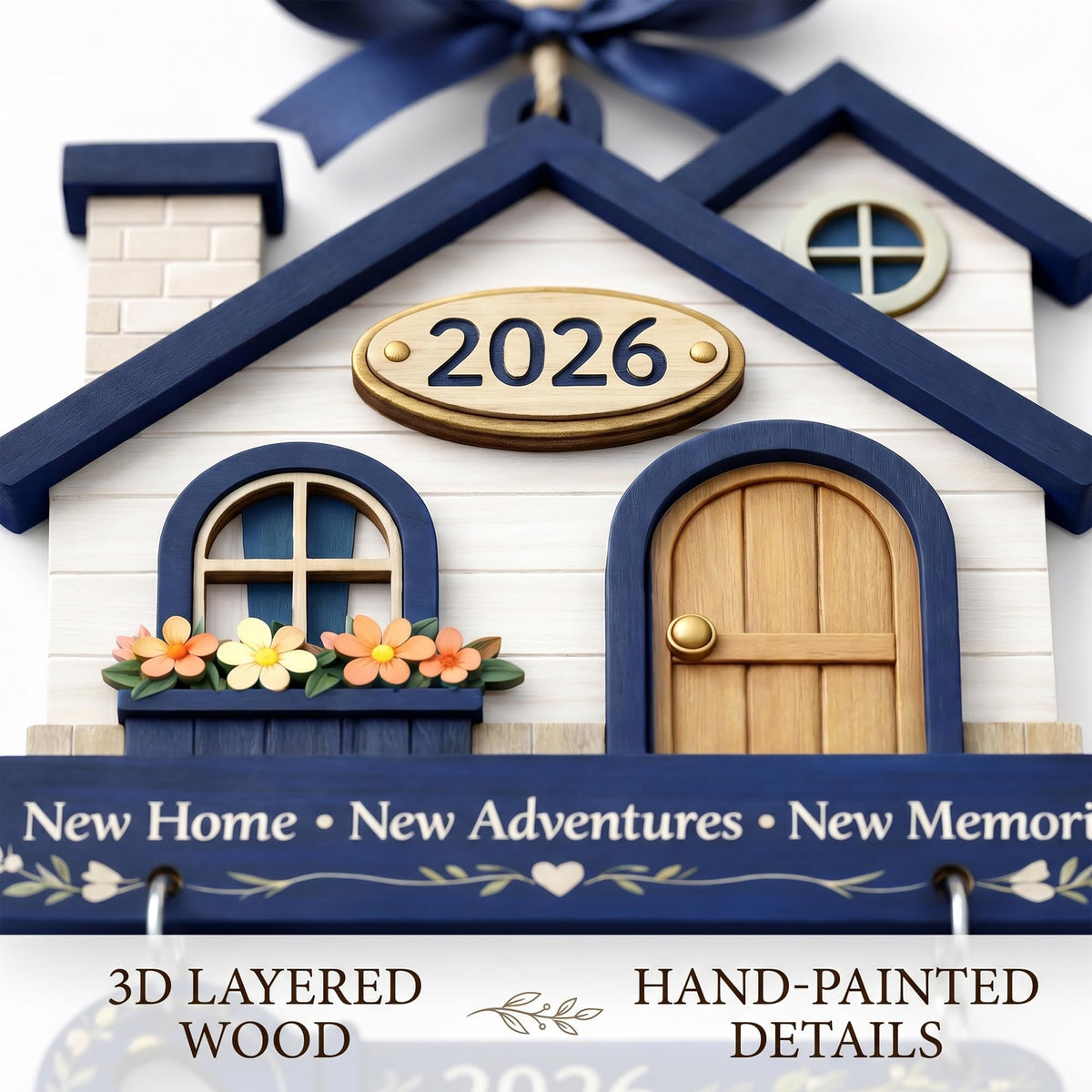 New Home Ornament 2026, New Home Gifts, Housewarming Presents, New House Gift, Welcome Home Gift, First Home Gifts, Home Sweet Home Decor, 4x4 inch (ONM Newhome Eco)