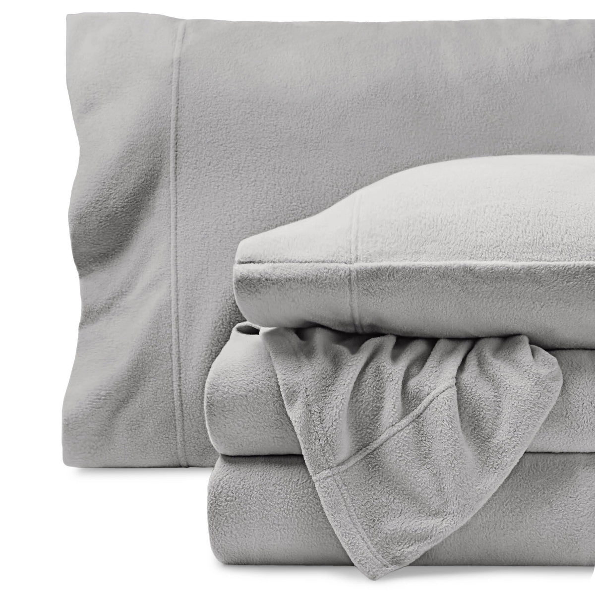Bare Home Super Soft Fleece Sheet Set (Full, Red)