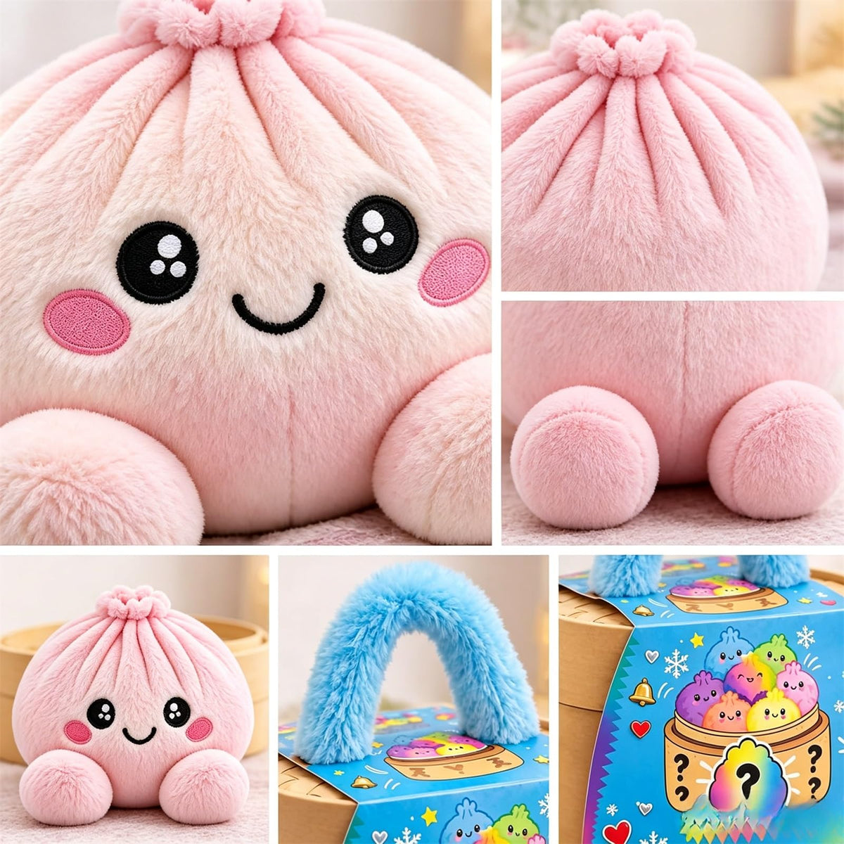 Dumpling Pillow Squishy Jumbo Plush Dumplings Cute