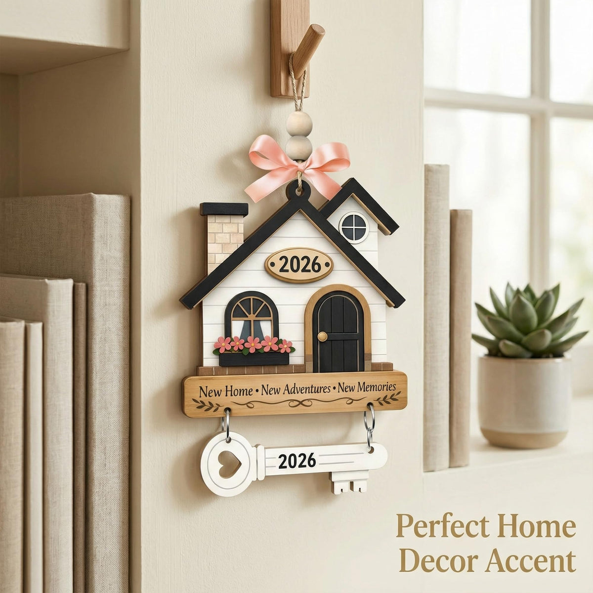 New Home Ornament 2026, New Home Gifts, Housewarming Presents, New House Gift, Welcome Home Gift, First Home Gifts, Home Sweet Home Decor, 4x4 inch (ONM Newhome Eco)