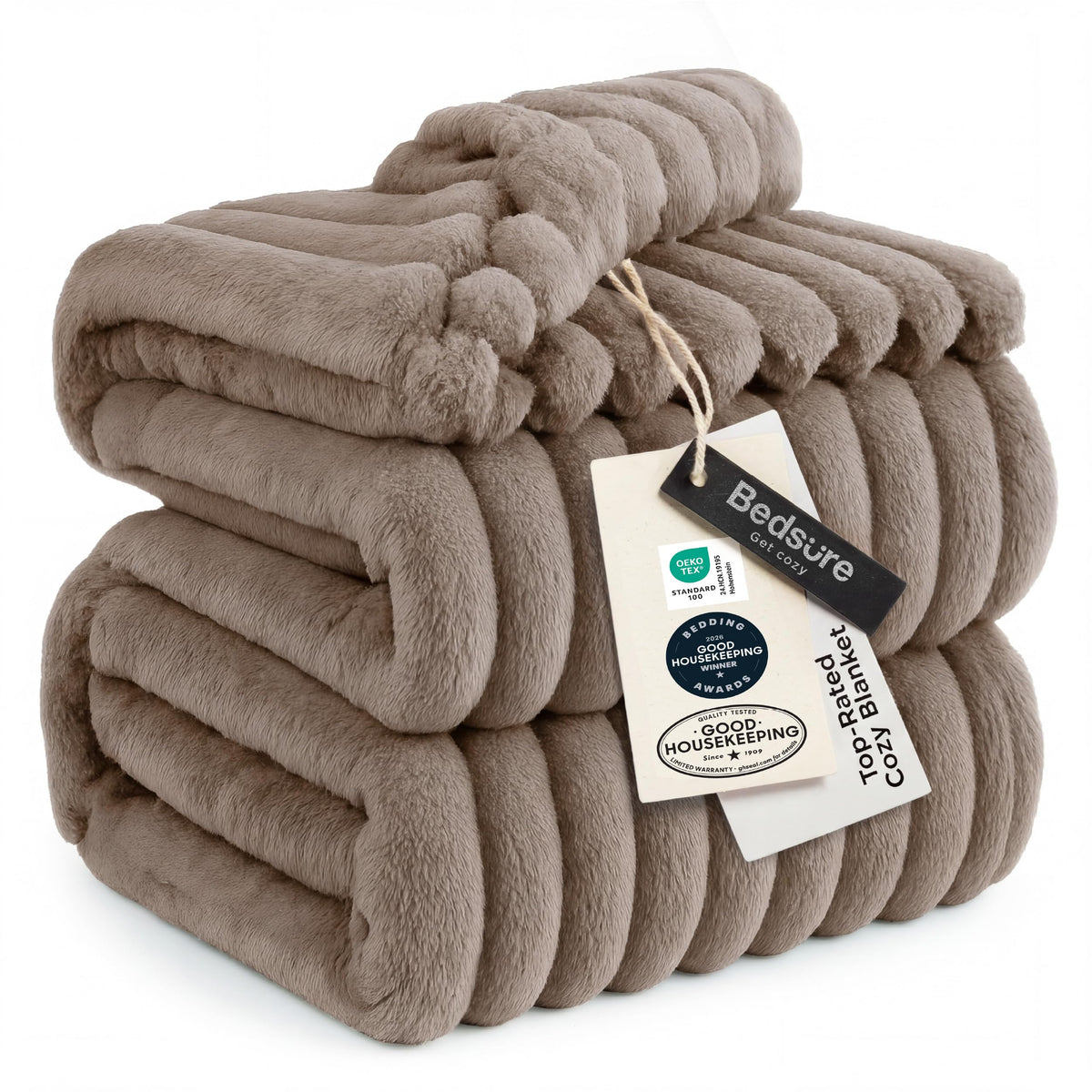 Bedsure Throw Blankets Room Decor - Women Birthday Gift, Soft Fluffy Fleece Cozy Fuzzy Plush Warm White Blanket for Couch Sofa Bed, Bedroom Livingroom Decor, Gifts for Friends, 50x60