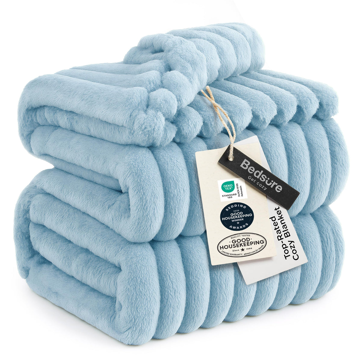 Bedsure Throw Blankets Room Decor - Women Birthday Gift, Soft Fluffy Fleece Cozy Fuzzy Plush Warm White Blanket for Couch Sofa Bed, Bedroom Livingroom Decor, Gifts for Friends, 50x60
