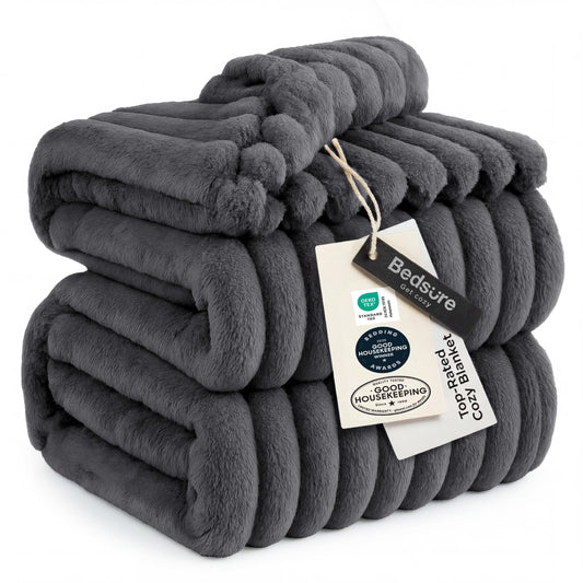 Bedsure Throw Blankets Room Decor - Women Birthday Gift, Soft Fluffy Fleece Cozy Fuzzy Plush Warm White Blanket for Couch Sofa Bed, Bedroom Livingroom Decor, Gifts for Friends, 50x60