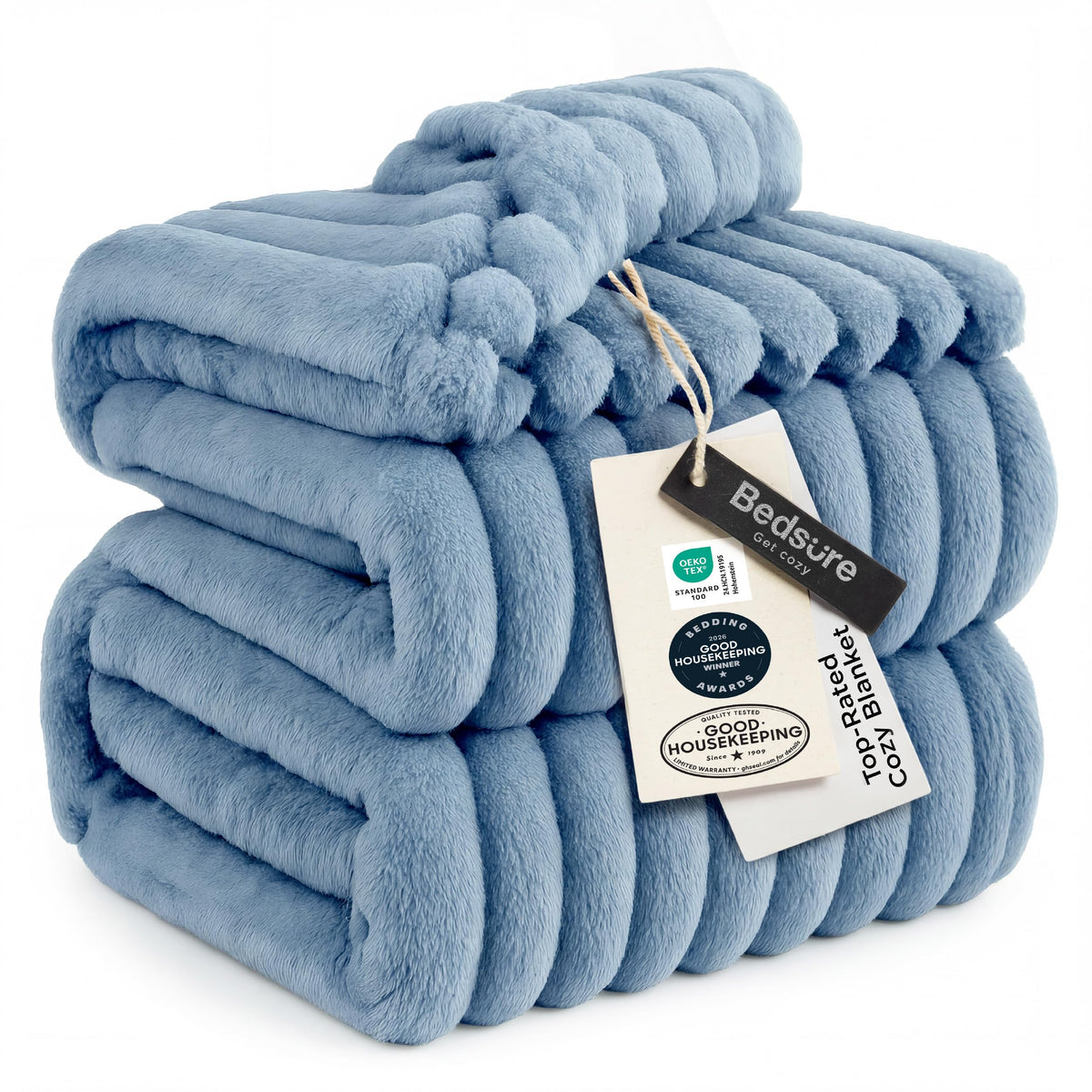 Bedsure Throw Blankets Room Decor - Women Birthday Gift, Soft Fluffy Fleece Cozy Fuzzy Plush Warm White Blanket for Couch Sofa Bed, Bedroom Livingroom Decor, Gifts for Friends, 50x60
