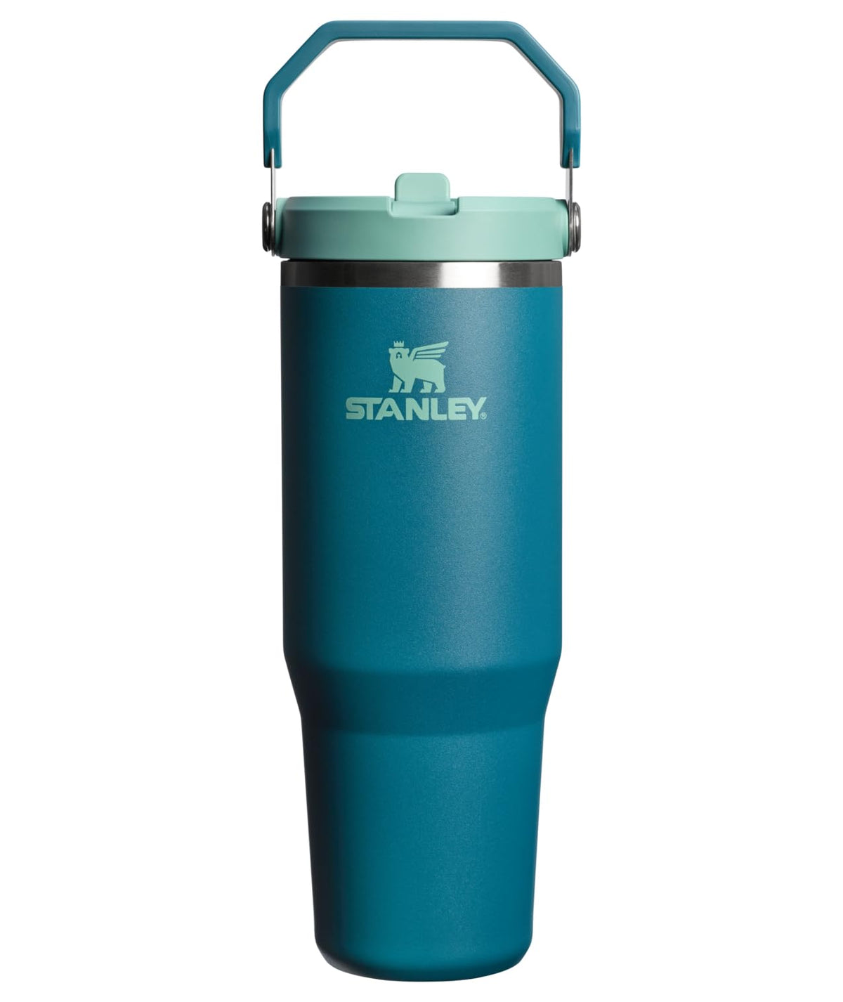 Stanley IceFlow Stainless Steel Water Jug with Straw, Vacuum Insulated Water Bottle for Home and Office, Reusable Tumbler with Straw Leak Resistant Flip, Pool, 40 oz / 1.18 L