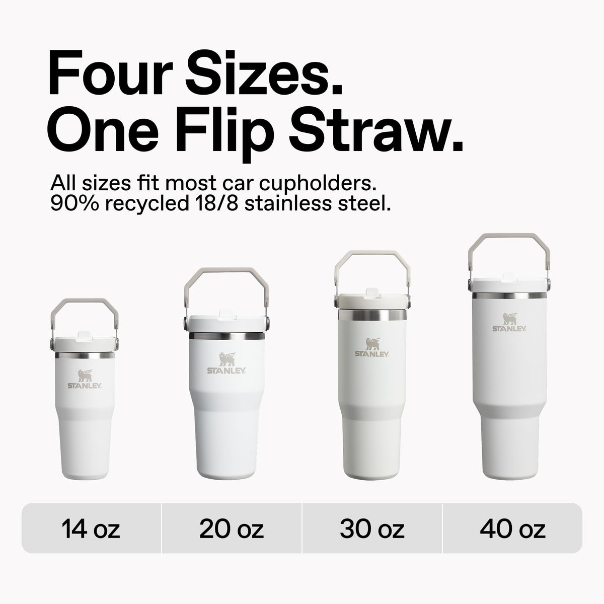 Stanley IceFlow Stainless Steel Water Jug with Straw, Vacuum Insulated Water Bottle for Home and Office, Reusable Tumbler with Straw Leak Resistant Flip, Pool, 40 oz / 1.18 L