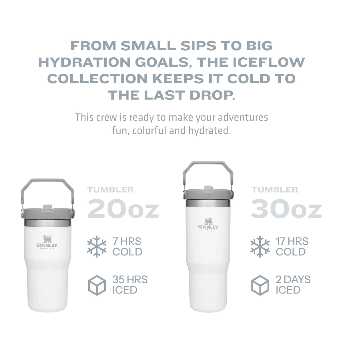 Stanley IceFlow Stainless Steel Water Jug with Straw, Vacuum Insulated Water Bottle for Home and Office, Reusable Tumbler with Straw Leak Resistant Flip, Pool, 40 oz / 1.18 L
