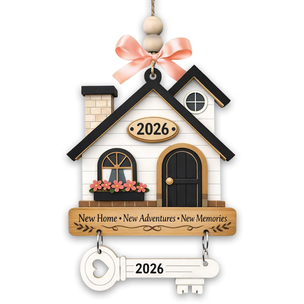 New Home Ornament 2026, New Home Gifts, Housewarming Presents, New House Gift, Welcome Home Gift, First Home Gifts, Home Sweet Home Decor, 4x4 inch (ONM Newhome Eco)