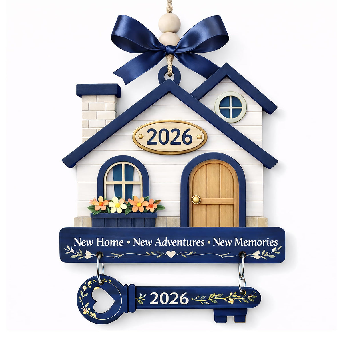 New Home Ornament 2026, New Home Gifts, Housewarming Presents, New House Gift, Welcome Home Gift, First Home Gifts, Home Sweet Home Decor, 4x4 inch (ONM Newhome Eco)