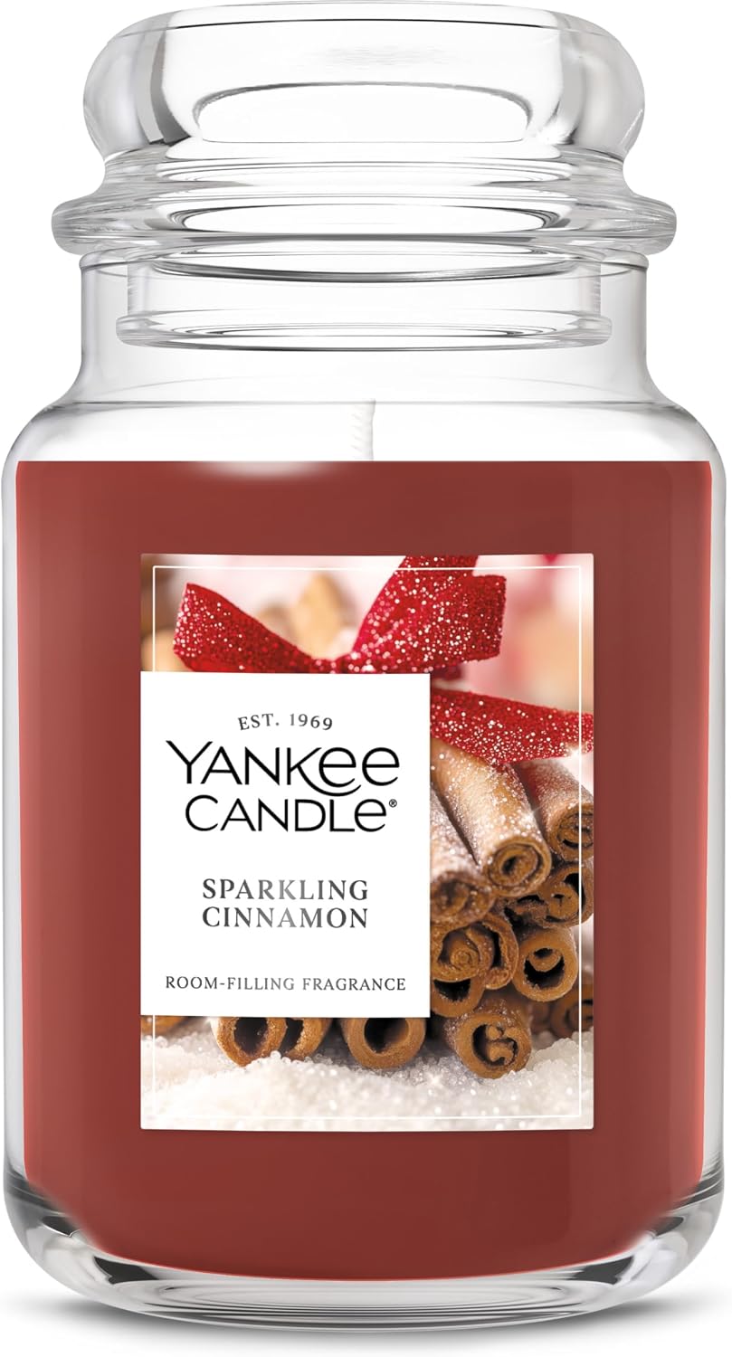 Yankee Candle Large Jar Scented Candle with up to 150 Hour Burn Time, Premium Plant Wax Blend for Cleaner Consistent Burn and Room Filling Fragrance, 22 oz, Christmas Cookie