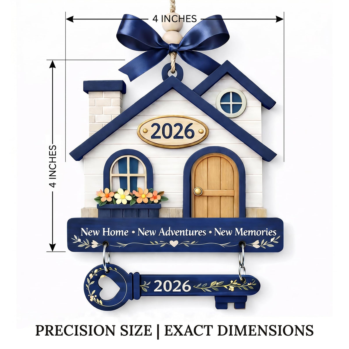 New Home Ornament 2026, New Home Gifts, Housewarming Presents, New House Gift, Welcome Home Gift, First Home Gifts, Home Sweet Home Decor, 4x4 inch (ONM Newhome Eco)