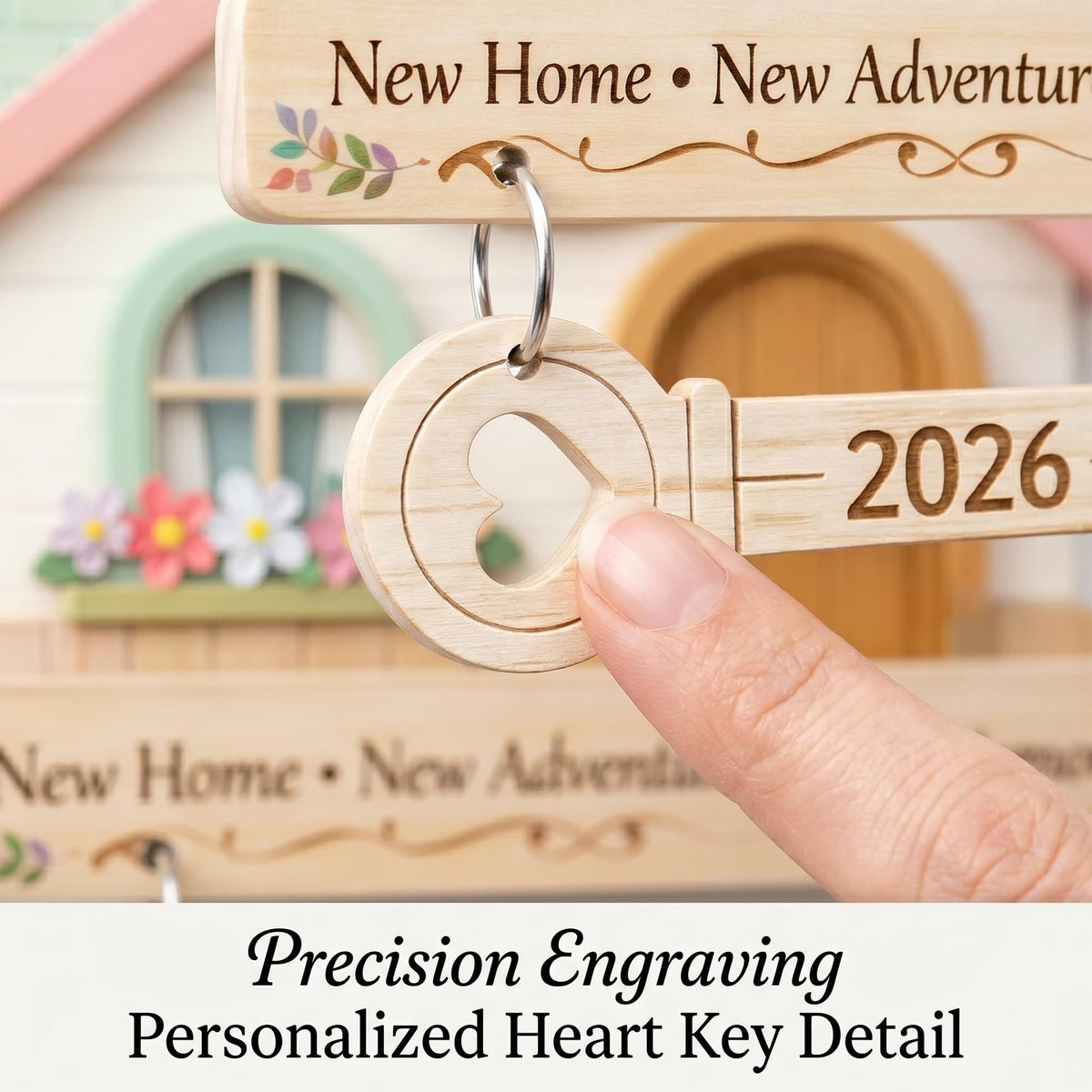 New Home Ornament 2026, New Home Gifts, Housewarming Presents, New House Gift, Welcome Home Gift, First Home Gifts, Home Sweet Home Decor, 4x4 inch (ONM Newhome Eco)