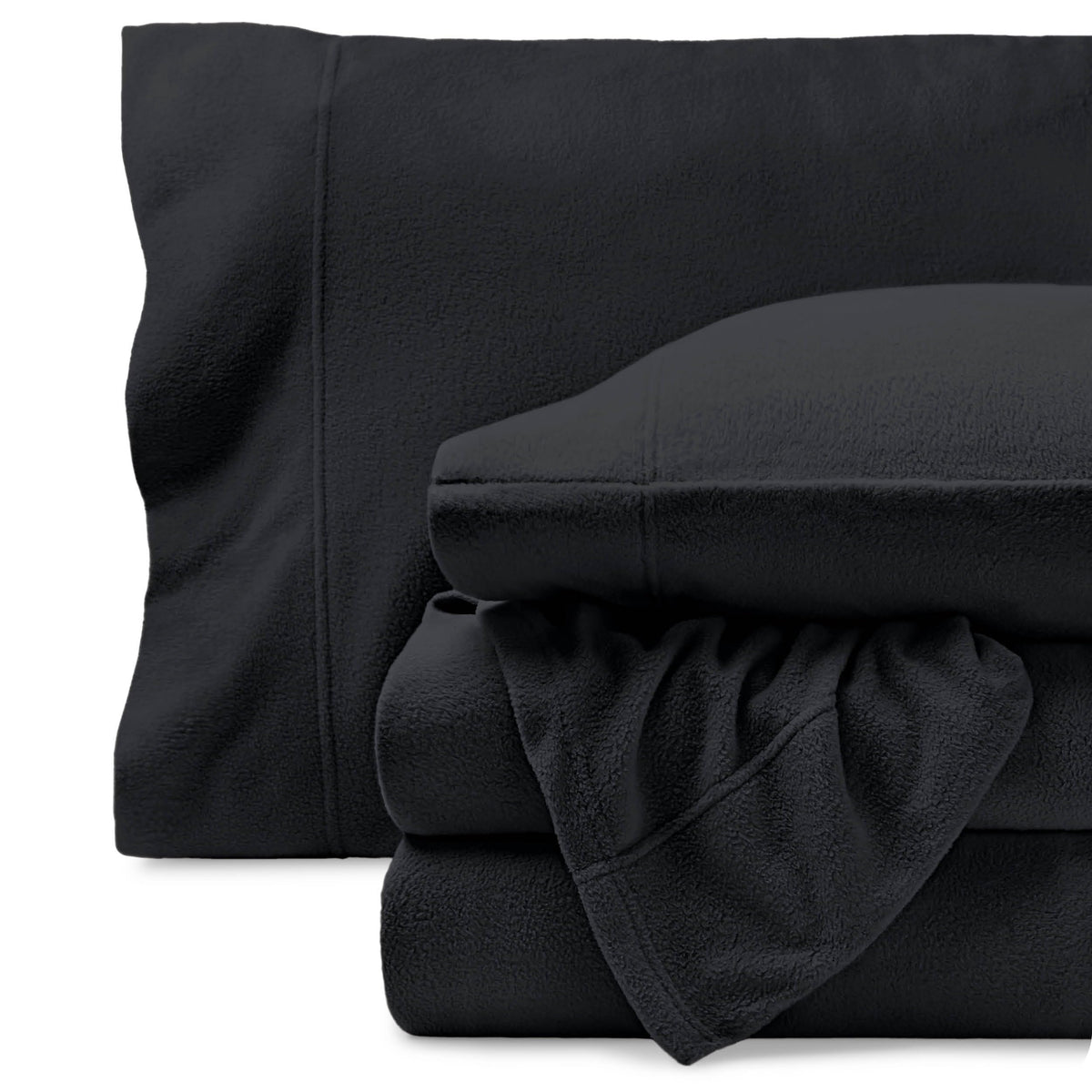 Bare Home Super Soft Fleece Sheet Set (Full, Red)