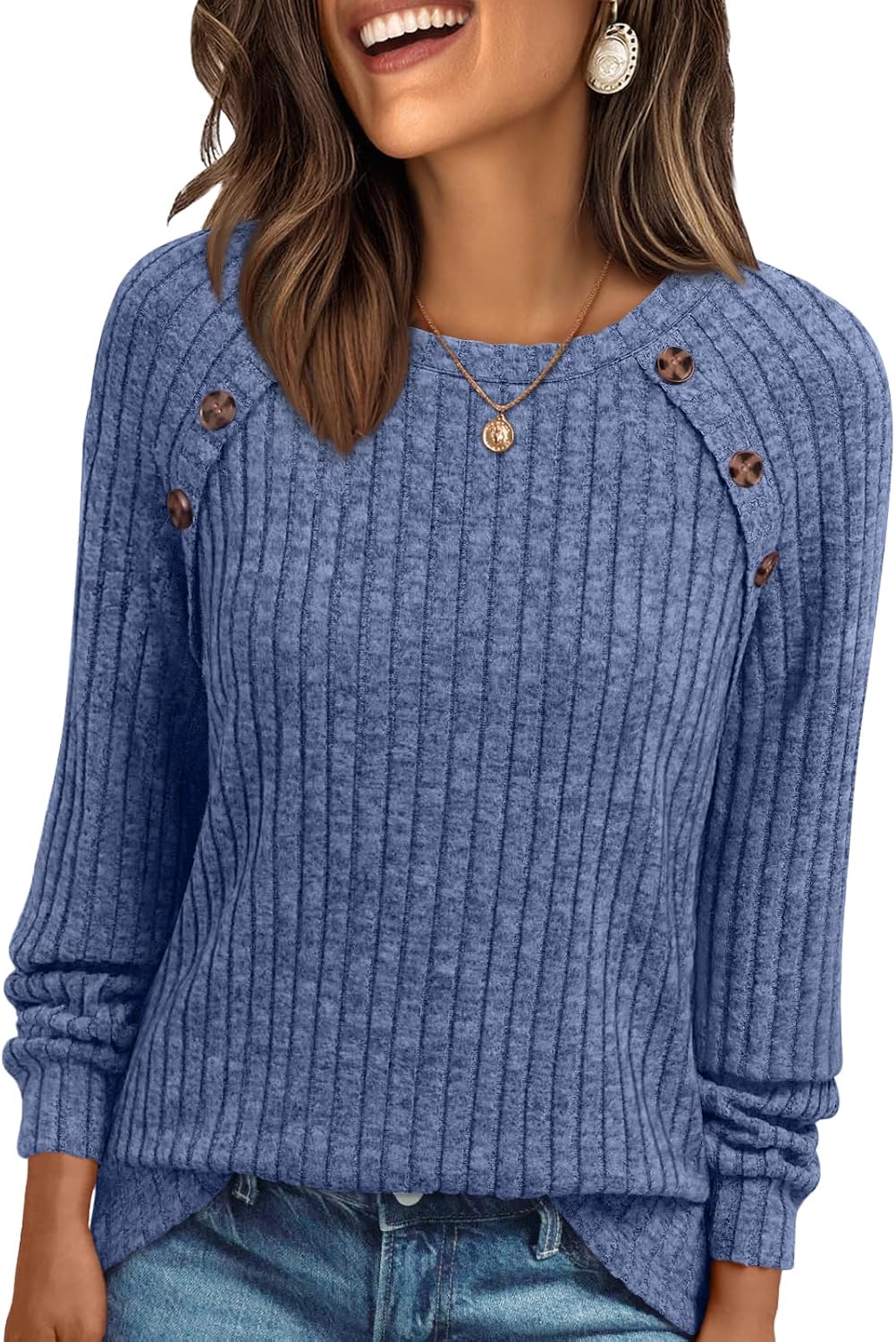 AUTOMET Womens Long Sleeve Shirts Fall Sweaters Business Casual Tops Blouse