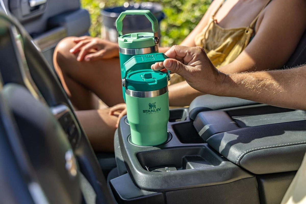 Stanley IceFlow Stainless Steel Water Jug with Straw, Vacuum Insulated Water Bottle for Home and Office, Reusable Tumbler with Straw Leak Resistant Flip, Pool, 40 oz / 1.18 L