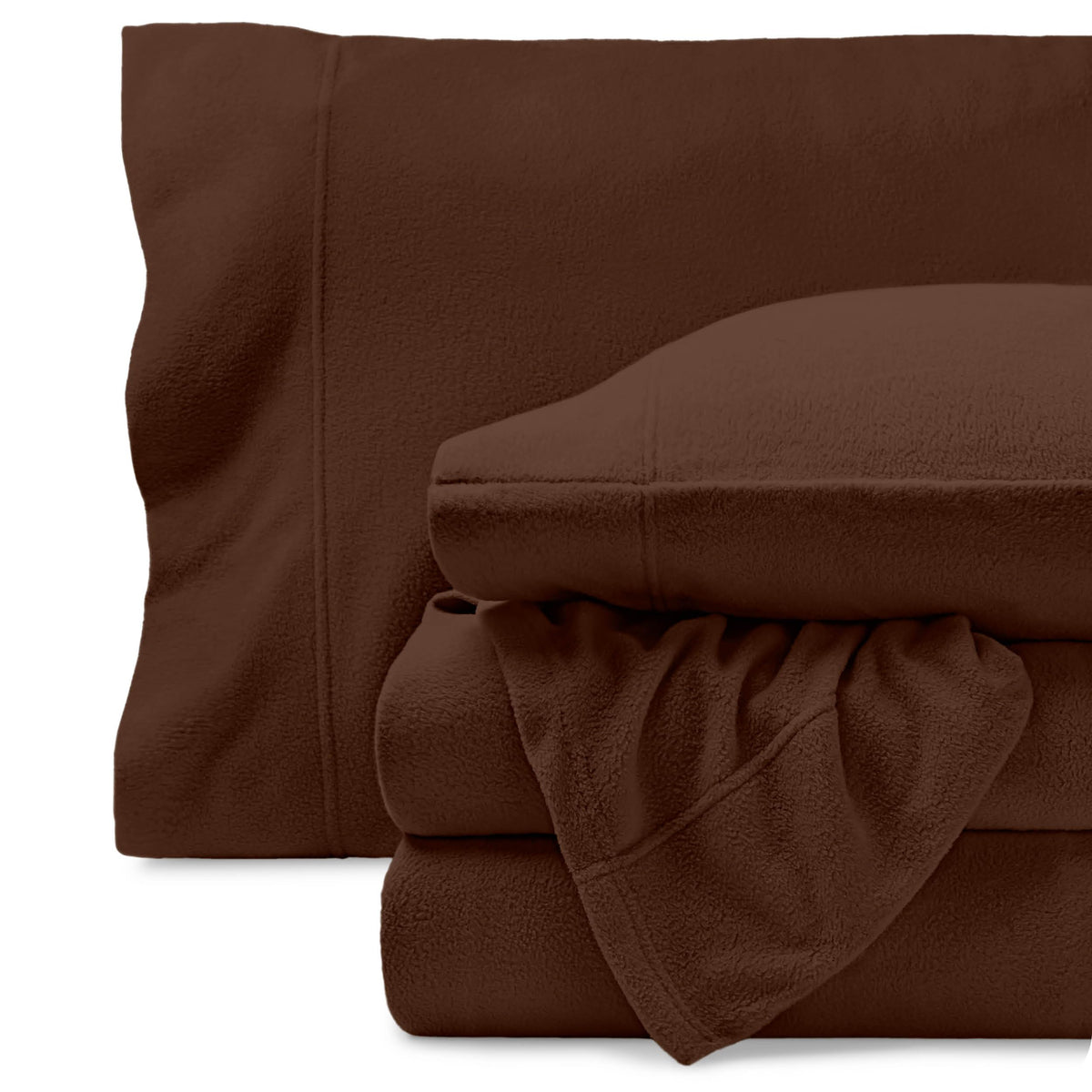 Bare Home Super Soft Fleece Sheet Set (Full, Red)
