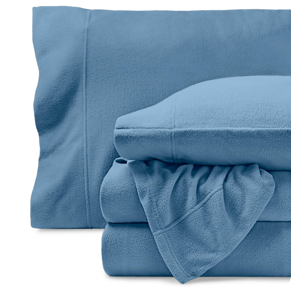 Bare Home Super Soft Fleece Sheet Set (Full, Red)