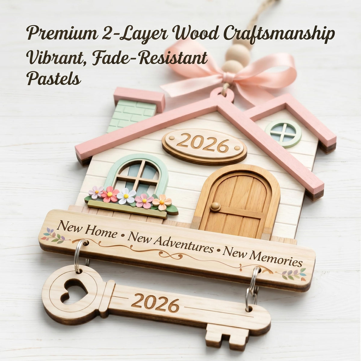 New Home Ornament 2026, New Home Gifts, Housewarming Presents, New House Gift, Welcome Home Gift, First Home Gifts, Home Sweet Home Decor, 4x4 inch (ONM Newhome Eco)