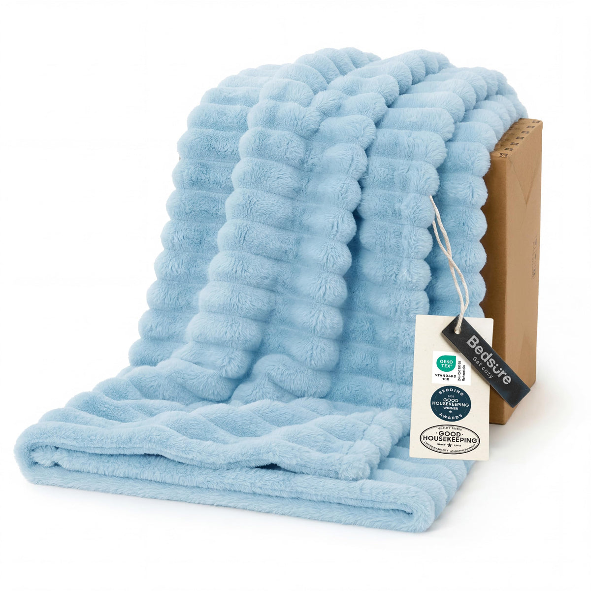 Bedsure Throw Blankets Room Decor - Women Birthday Gift, Soft Fluffy Fleece Cozy Fuzzy Plush Warm White Blanket for Couch Sofa Bed, Bedroom Livingroom Decor, Gifts for Friends, 50x60