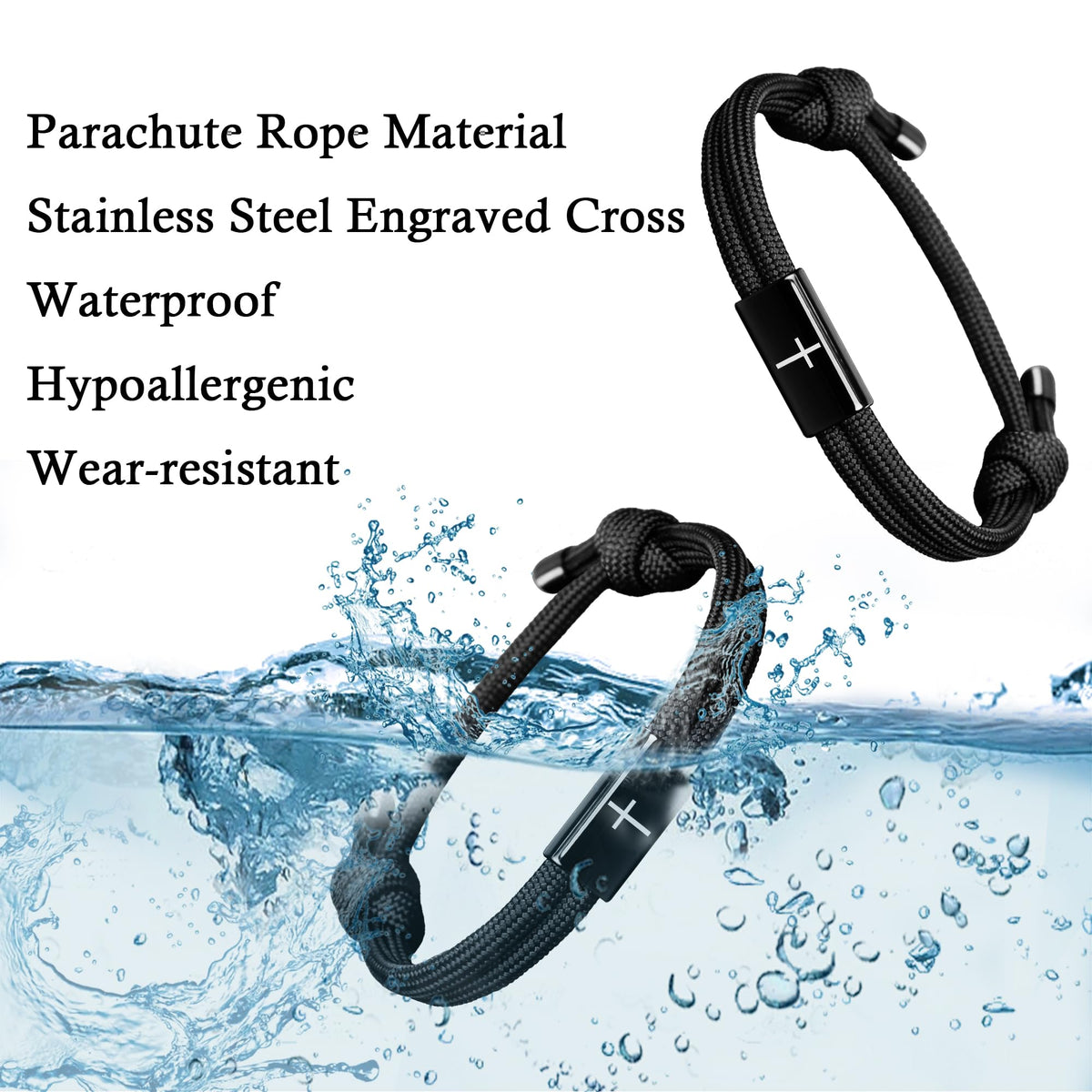 PEALICIOUS Cross Bracelet for Boys, Joshua Birthday Son Gifts for Teens