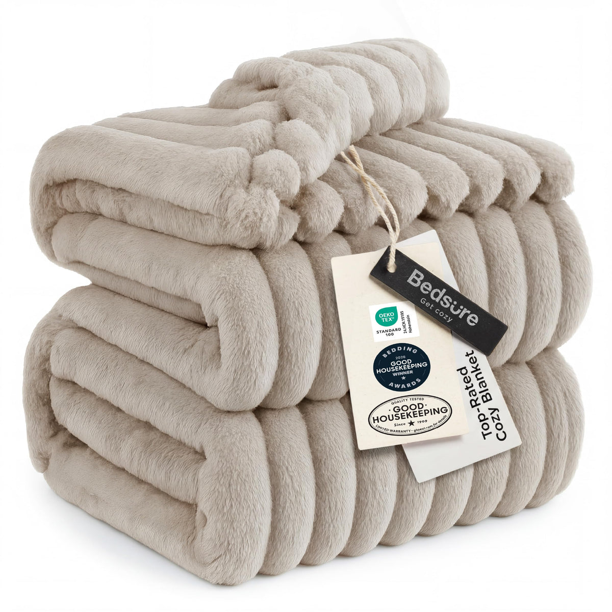 Bedsure Throw Blankets Room Decor - Women Birthday Gift, Soft Fluffy Fleece Cozy Fuzzy Plush Warm White Blanket for Couch Sofa Bed, Bedroom Livingroom Decor, Gifts for Friends, 50x60