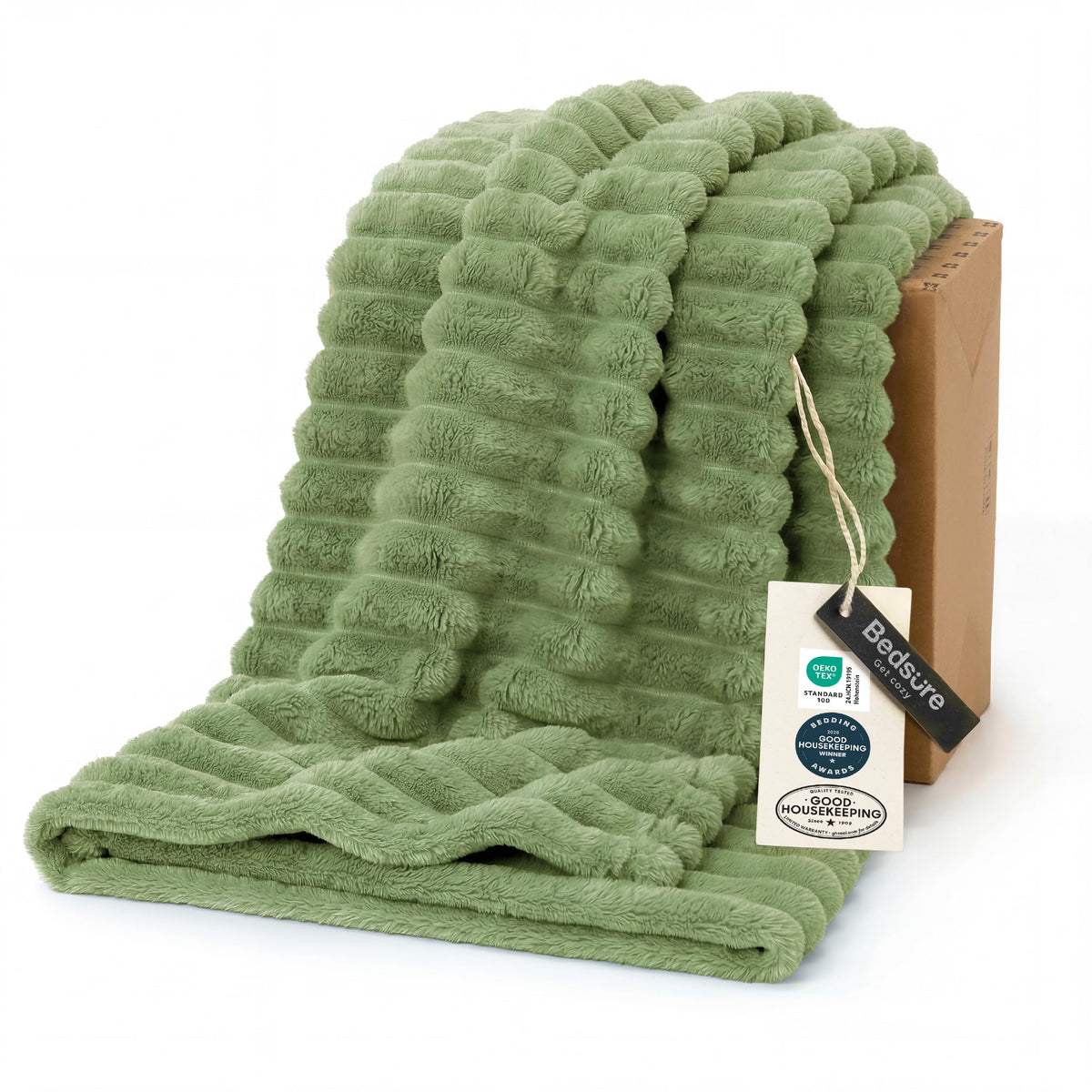 Bedsure Throw Blankets Room Decor - Women Birthday Gift, Soft Fluffy Fleece Cozy Fuzzy Plush Warm White Blanket for Couch Sofa Bed, Bedroom Livingroom Decor, Gifts for Friends, 50x60